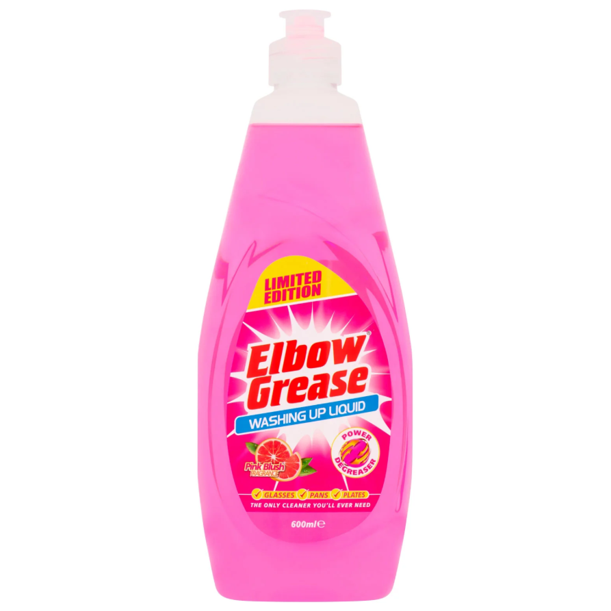 Elbow Grease Pink Washing Up Liquid 600ml Elbow Grease Pink Washing Up Liquid 600ml